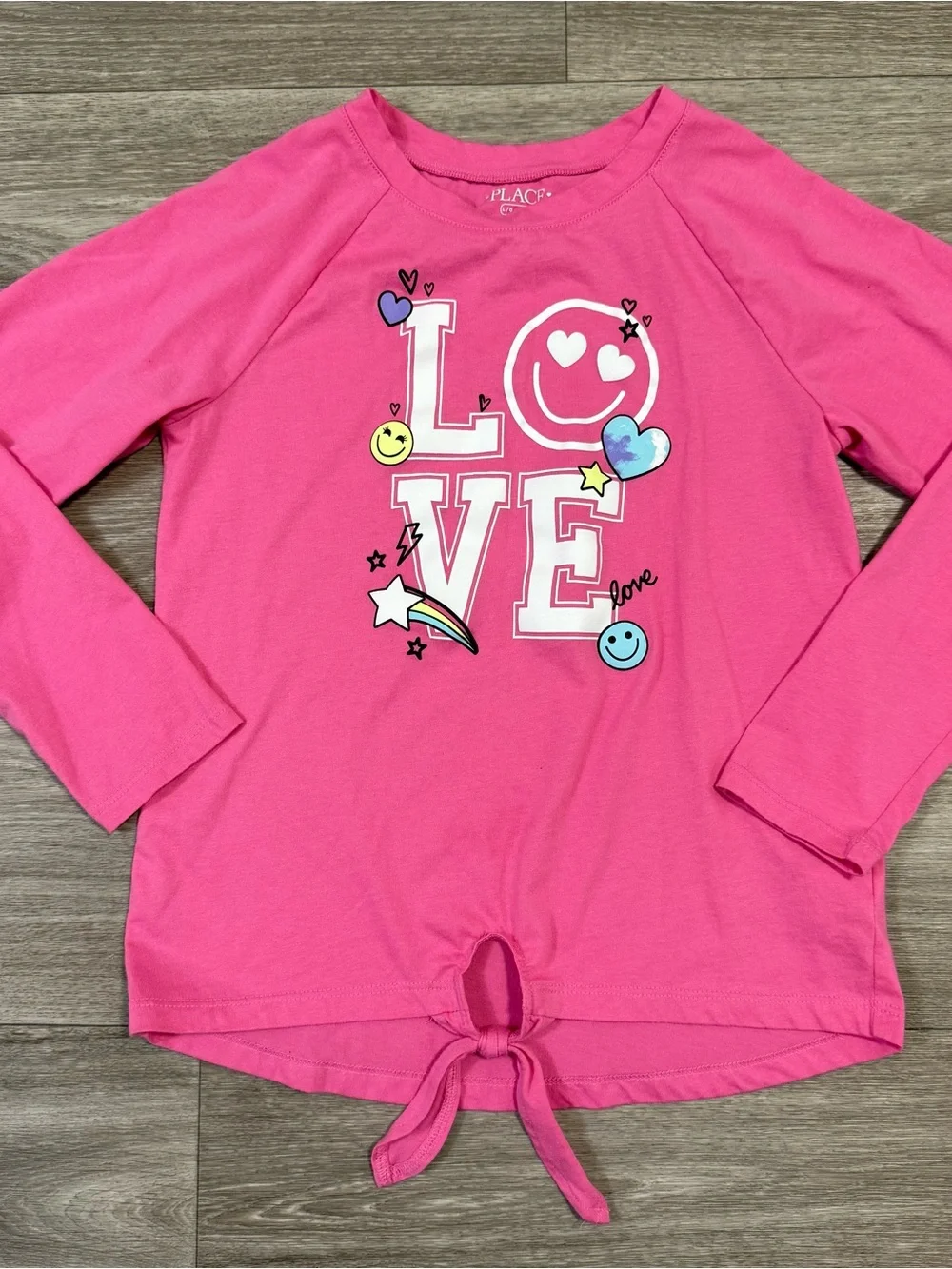 the children's place girls lot of 2 pink tops size L 10-12 Bunny And Love